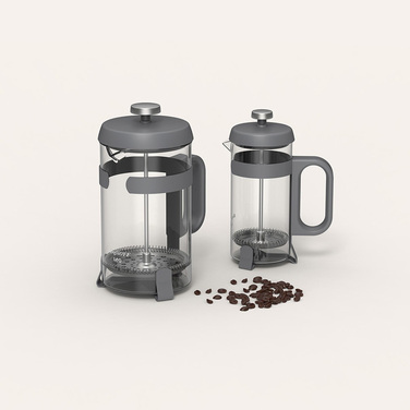 Френч-прес BergHOFF LEO, скляний у металевій підставці, 800 мл