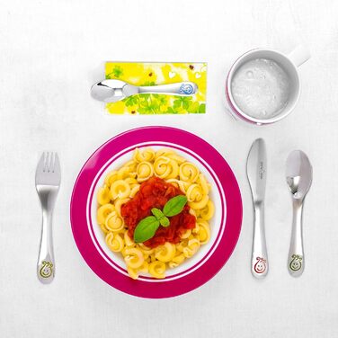 Дитячі столові прибори Смайлик, набір 4 предмети Koru Kids