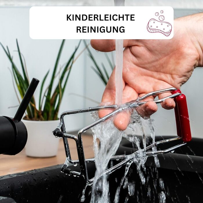 Набір Westmark, 2 шт. 1 відкривачка для гвинтових кришок 1 підйомник скла, високоякісний пластик/сталь, Vacumex, сріблястий/червоний, 105322E6 (одинарний)