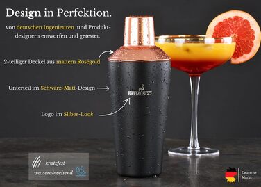 Коктейльний набір з нержавіючої сталі  700 мл з підставкою та барними аксесуарами BARMINGO