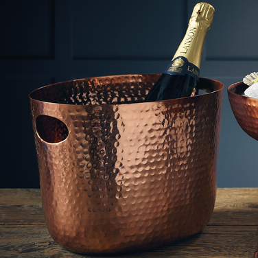 Відро для шампанського 22*30.5*22.8 см, рельєфне, мідне покриття GenWare