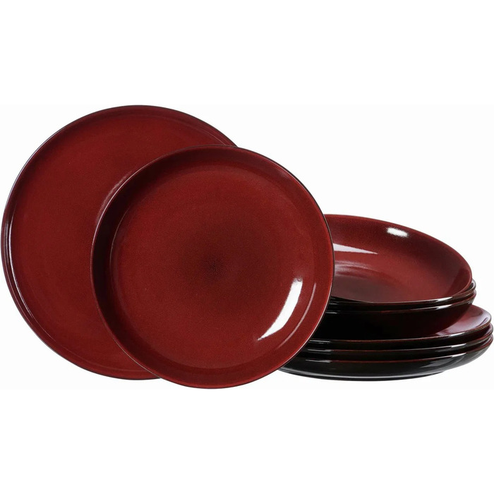 Набір тарілок на 4 персони, 8 предметів, червоний GAMBIA Ritzenhoff & Breker