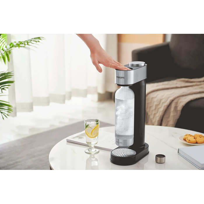 Сифон для газирования воды 1л, черный GoZero Philips