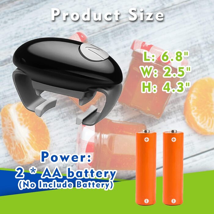 Відкривачка для банок електрична чорна Chulovs