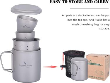 Кофейный набор с ситечком 375 мл. титан iBasingo