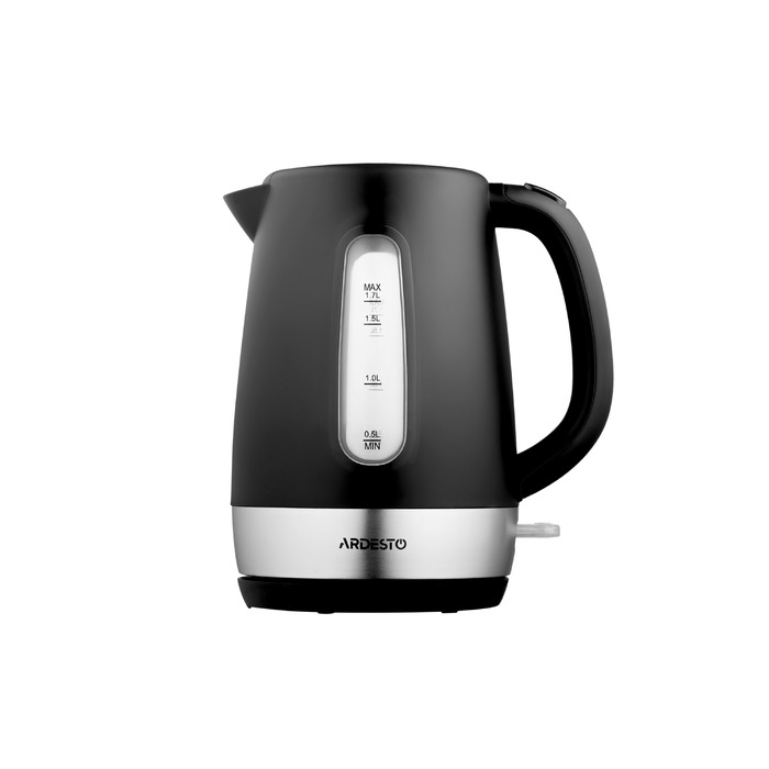 ARDESTO Електрочайник 1.7л, Strix, пластик, чорний матовий