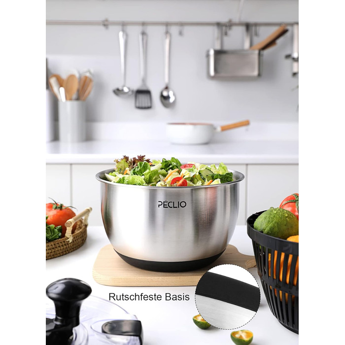 Сушарка для салату 4,5 л чорна Peclio