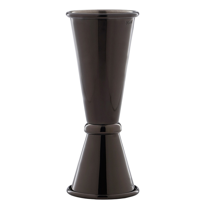 Джіггер 25/50 мл, чорний метал, GenWare