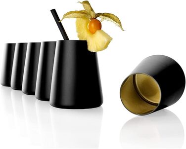 Набір склянок 380 мл, 6 предметів, чорний/золотистий Power Stölzle Lausitz