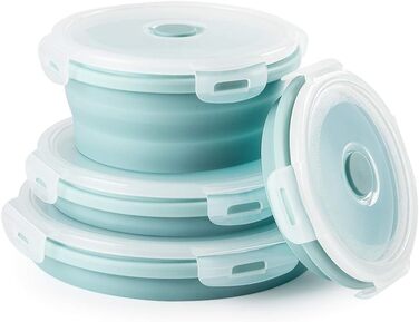 Круглі силіконові складні контейнери для зберігання 4 шт Virklyee