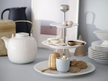 Підставка для торта триярусна 28 см, біла Hammershøi Kähler