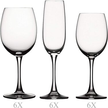 Графин Spiegelau & Nachtmann, скло, прозорий (набір склянок, 18 шт.)