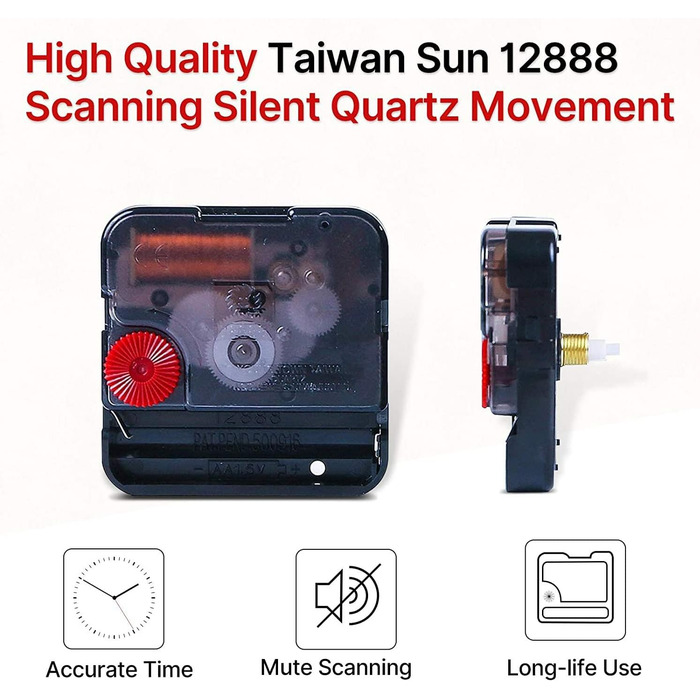 Настінний годинник, нецокаючий, працює на батарейках Toudorp