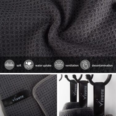 Кухонні рушники VIVOTE, рушники для гостей, подарункові, 40x60 см, 2 шт., м&39які кухонні рушники, абсорбуючі рушники (сірі 12)