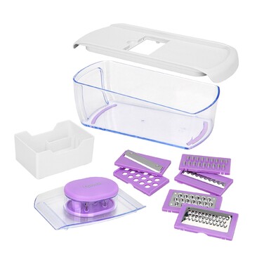 Терка Fissman шинковказ з контейнером 28x13x12 см з 6 змінними лезами нержавеющая сталь (18640)