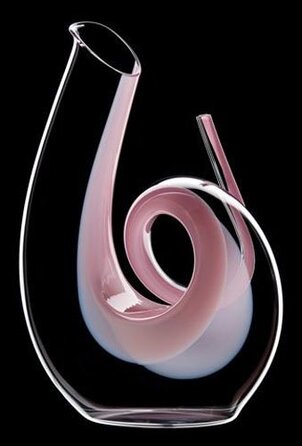 Декантер Curly pink 1400 мл, кришталь, ручна робота, Riedel