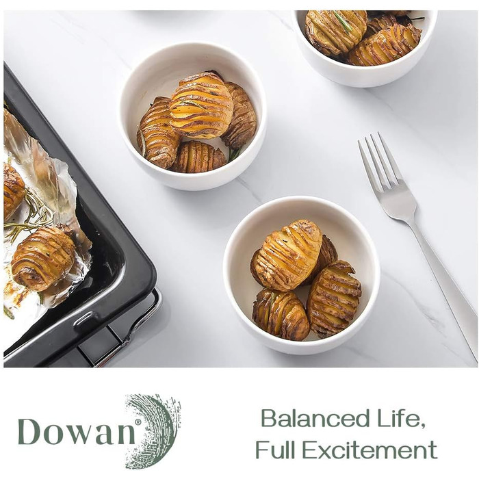 Набір з 6 мисок для супу 300 мл, білий DOWAN