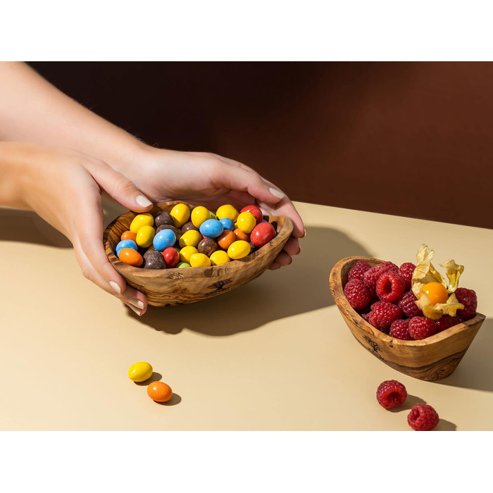 Високоякісні сільські миски для закусок з оливкового дерева, декоративна миска, миска з натурального дерева, віша для ключів, миска для ювелірних виробів, миска з оливкового дерева, миска для занурення, ручна робота. Приблизно 14 см, висота 4,5 см