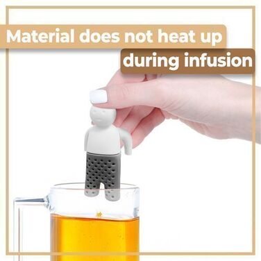 Силіконове ситечко для чаю у формі чоловічка 6,3 х 8,3 см Retoo