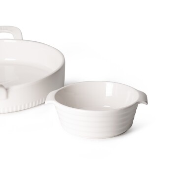 Кругла форма для запікання Fissman 12х4,5 см / 220 мл порцеляна ціна за шт (14168)