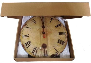 Настінний кухонний годинник YOAI, вінтажний, потертий, ШИК, античний, ностальгічний, сільський, кварцовий годинник з МДФ з безшумним механізмом, 12 дюймів/30 см Ø (дерево)