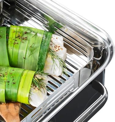 Жаровня 41 x 27 см с паровой корзиной и щипцами для спаржи Vitalis Aroma WMF