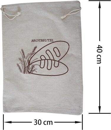 Мішок для хліба 40 х 30 см, набір 2 предмети WECOLKIR