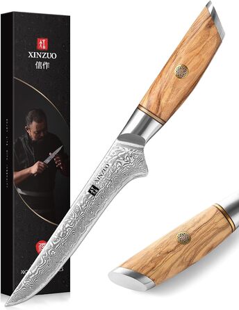 Ніж обвалочний 14,9 см, дамаська сталь XINZUO