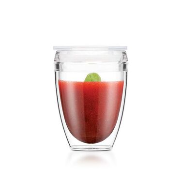 Набір склянок з подвійними стінками і кришкою 0,3 л, 2 предмета Pavina To Go Bodum