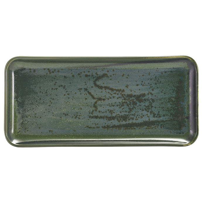 Блюдо прямоугольное 36*16.5 см, зеленое, Terra Porcelain Aqua Green, GenWare