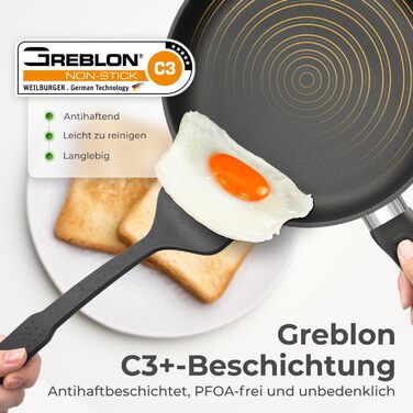 Набор профессиональных сковород 24 см и 28 см, 2 предмета Klamer