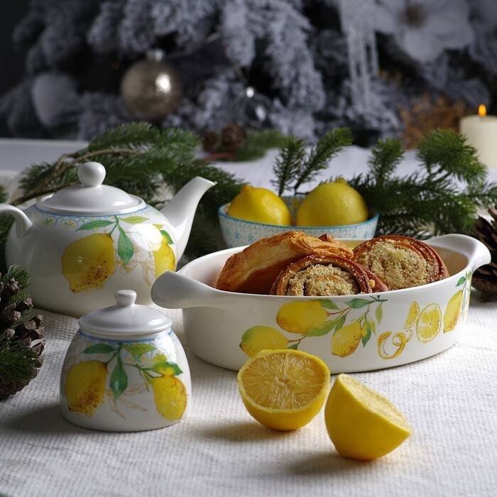 Форма для запекания Fissman CAPRI 34x21x8 см 2,4 л фарфор (6289)