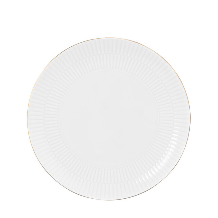 Тарілка для сніданку 22,5 см, біла із золотистим обідком Amina Goldrand Seltmann Weiden