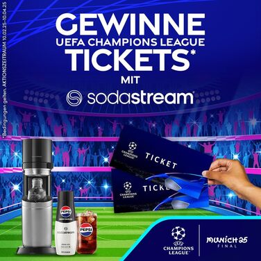 Набір для газування води, 5 предметів, 3 л чорний Terra SodaStream