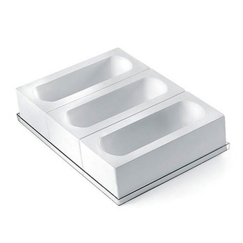 GIANDUIA/3 Набір силіконових форм 'джандуйя'  250 x 80 h 90 mm, 3 x 1200 ml (3 форми + таця)