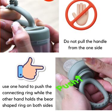 Дитина-фруктосос Силіконовий диспенсер для дитячого харчування та лоток для заморожування дитячого харчування, молочне морозиво, засіб для полегшення прорізування зубів, соска для самостійного годування (синій)