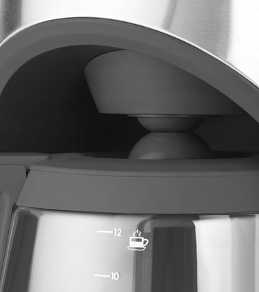 CATLER Кофеварка капельная 1.8л, молотая, для кофе фильтр, черно-серый