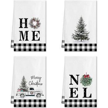 Набір з 4 різдвяних кухонних рушників 45 x 65 см, набір K Ohok