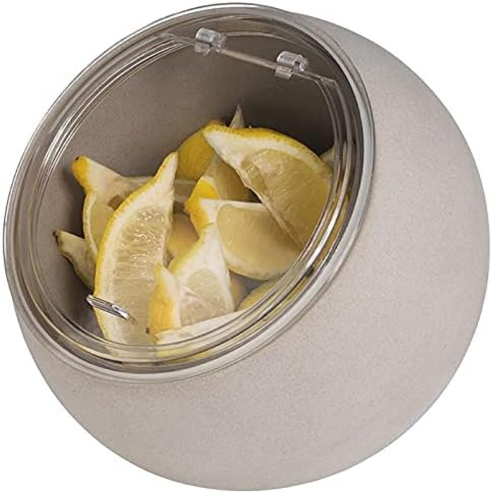 Сервировочный набор APS Moon - набор из 2 предметов 1 меламиновая миска (Ø 19 см) 1 откидная крышка с силиконовым уплотнителем, (бетонно-серый, Ø 19 см)