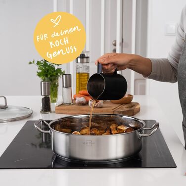 Сотейник 28 см с ручками и крышкой, нержавеющая сталь Silberthal