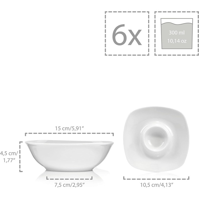 Обідній сервіз на 6 персон, 30 предметів, білий Bilgola Sänger