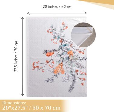 Набір із 3 багатоцільових кухонних рушників Барних рушників День подяки/Різдво (50 см x 70 см) (27 - Білуватий шеббі-шик, 50 x 70 см (набір із 3 шт.)), 39 Hermine Noel