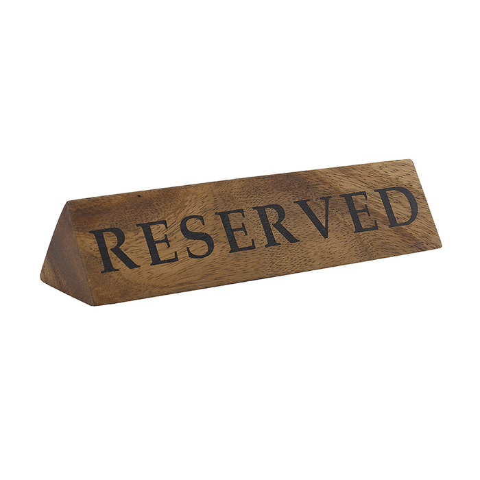 Табличка настольная "Reserved" 15*4*h 3 см, деревянная,Acacia Wood, Genware