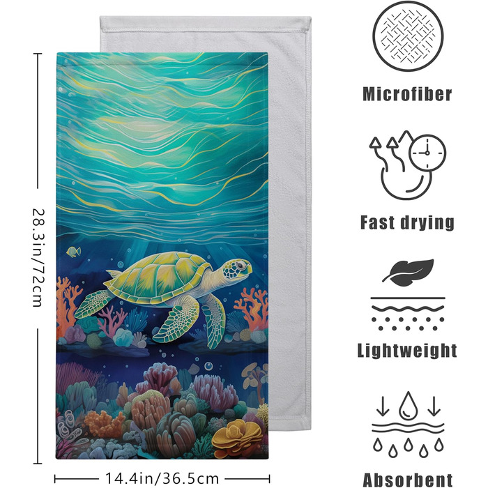 Різдвяні кухонні рушники Kwlegh, рушник для рук, різдвяна ялинка, цукерка-тростина, сніжинка, рушник для пальців, набір з 2 шт. , милий чоловічий банний рушник, високопоглинаючі рушники, 36 x (зелена морська черепаха)