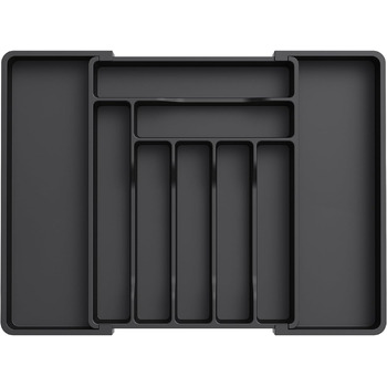 Органайзер для столових приборів 57 х 38 см для шухляд, 9 відділень, чорний Lifewit