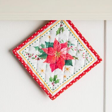 Рукавички для духовки Maison d&39 Hermine, підставки для каструль, 100 бавовна, термостійкі кухонні рукавички, рукавички для духовки (19 см x 33 см) та підставки для каструль (20 см x 20 см) для приготування їжі, Morzine - рукавички для духовки на День по