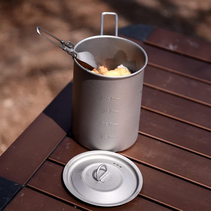 Титановий горщик з кришкою 900 мл. Boundless Voyage