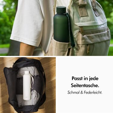 Пляшка для води 1 л тританова, кремова біла KIVY