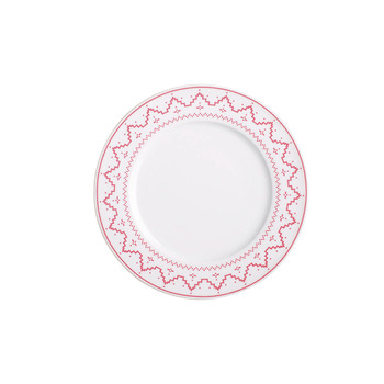 Тарілка для сніданку 21 см, червона Cross Stitch Kahla