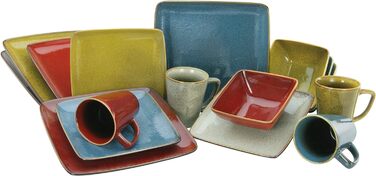 Набор посуды на 4 персоны, 16 предметов, глазурь Retro Style Creatable